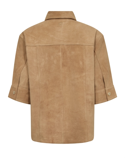 Mos Mosh - MMSigga Suede Skjorte - Tan